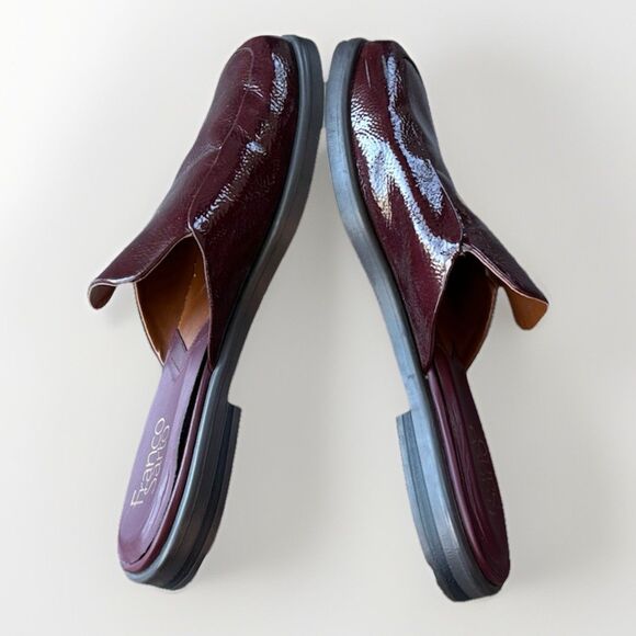 Franco Sarto Bocca Slide Bordeaux Mules Size 7.5 Women’s Low Heel Slip On Shoes - Picture 7 of 8